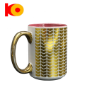 Easy Carry Promotion Geschenk weiß emaill isolierter Kaffeetasse